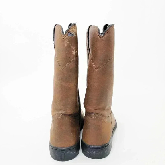 Justin Crazy Cow Basic Roper Cowboy Boots - 8.5 - Picture 3 of 10